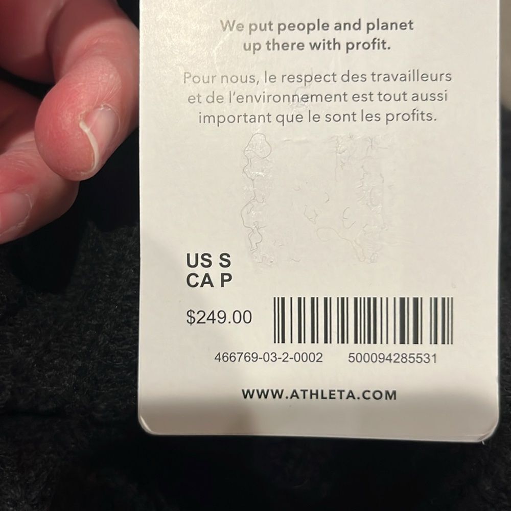 NWT Athleta Black Azalea Sweater Size Small - Picture 7 of 10